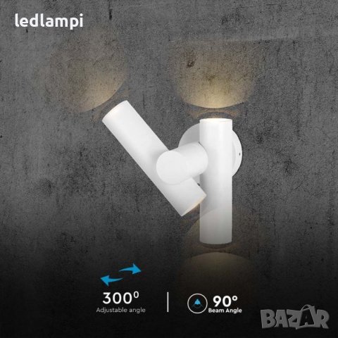 LED Аплик 6W Бял 600Lum IP44, снимка 2 - Лед осветление - 42461966