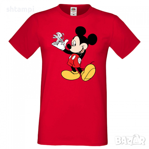 Мъжка тениска Mickey Mouse Peugeot Подарък,Изненада,Рожден ден, снимка 8 - Тениски - 36577472