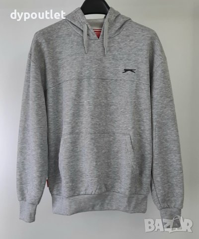 Slazenger SL OTH FLC - Мъжки суичър с качулка, сив, размер - M., снимка 1 - Суичъри - 39572683