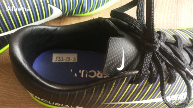 NIKE JR MERCURIALX VAPOR XI IC размер EUR 35 / UK 2,5 детски футболни за зала 133-13-S, снимка 14 - Детски маратонки - 42103601