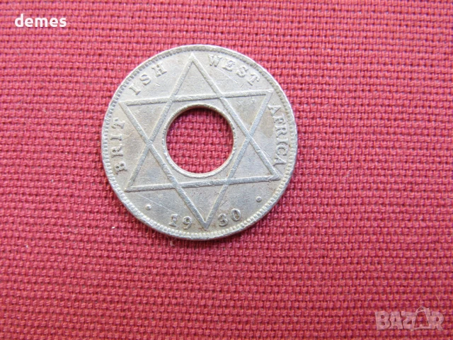 Британска Западна Африка - 1/10 пени, 1930 г. - 449m RARE, снимка 2 - Нумизматика и бонистика - 51360362
