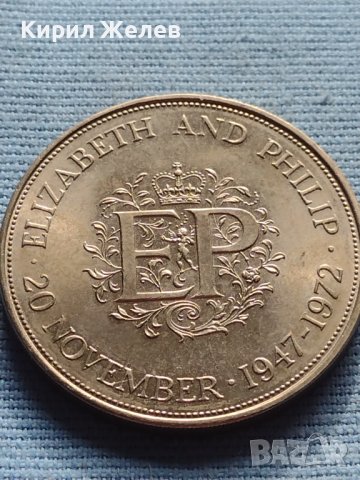 Монета Великобритания 25г. Елизабет втора и принц Филип 40427