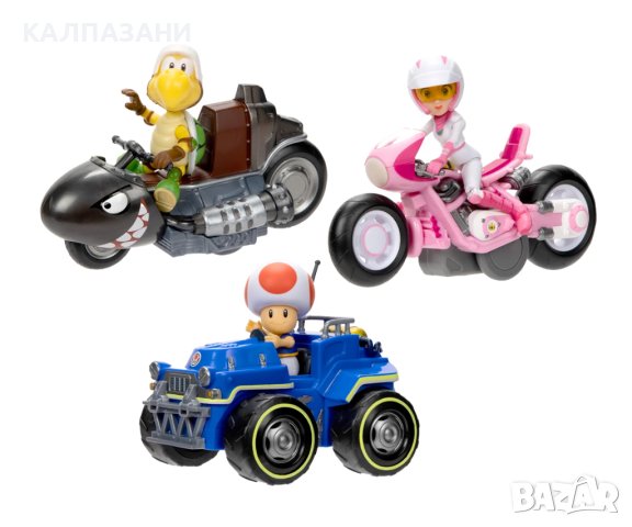 Супер Марио - Фигурки с превозно средство 6 см, асортимент 417214, снимка 2 - Коли, камиони, мотори, писти - 42922505
