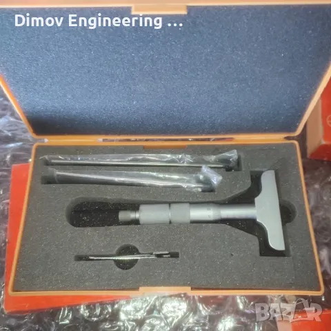 Микрометричен дълбокомер 0-75мм Mitutoyo , снимка 2 - Други инструменти - 49298744