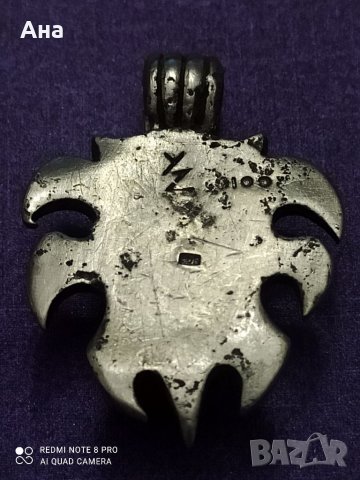 Масивна тежка сребърна висулка , снимка 3 - Колиета, медальони, синджири - 39619132