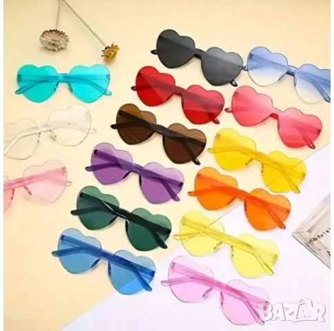 Водоустойчиви дамски очила със стъкла във форма на сърца