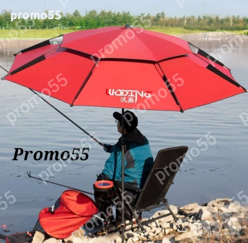 Плажен чадър с чупещо рамо, УВ защита, тризъбец, 220см., снимка 13 - Къмпинг мебели - 50585712