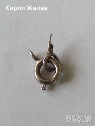 Сребърна карабинка закопчалка 43234, снимка 6 - Колиета, медальони, синджири - 52243252