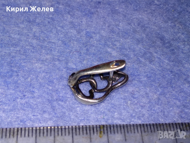 ДВЕ СЪРЦА в ЕДНО Ажурна СРЕБЪРНА ОБЕЦА СРЕБРО 925 АНГЛИЯ с БЯЛА ПОЗЛАТА 43316, снимка 6 - Обеци - 44692758