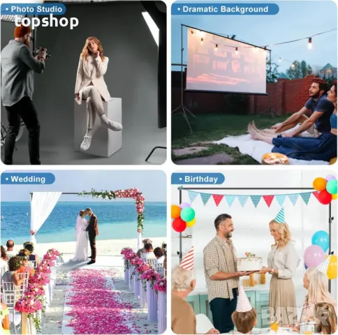 Стойка за фон за снимки VOLKWELL 2,5x3m, регулируема с чанта за носене, снимка 8 - Чанти, стативи, аксесоари - 50314656