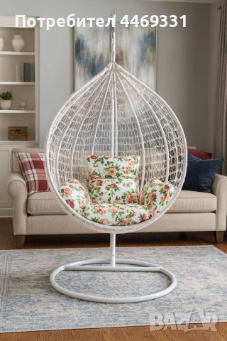 Градинска висяща люлка тип гнездо,яйце–Промоция! , снимка 4 - Дивани и мека мебел - 52359412
