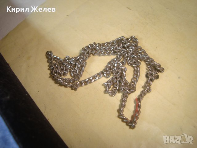 СТАРА СТОМАНЕНА ЗДРАВА ВЕРИЖКА ЛАНЕЦ СИНДЖИРЧЕ НЕРЪЖДАЕМА СТОМАНА ВИНТИДЖ ПЛЕТКА 26739, снимка 3 - Колиета, медальони, синджири - 37745064