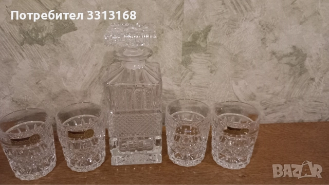Кристален сет за уиски , снимка 2 - Чаши - 52194116
