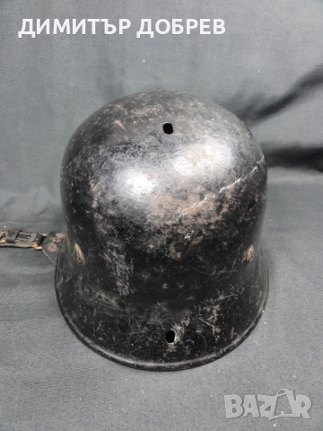 СТАРА НЕМСКА СТОМАНЕНА КАСКА М34 ПОЖАРНА СЛУЖБА ВСВ, снимка 4 - Антикварни и старинни предмети - 52815660