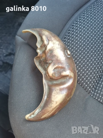 Стара бронзова луна, снимка 4 - Антикварни и старинни предмети - 53200871