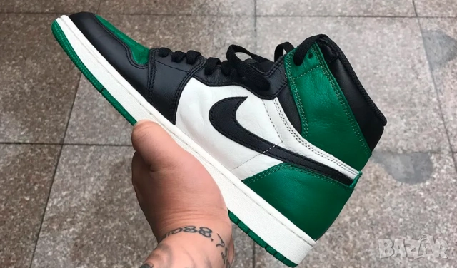 Air Jordan 1 Retro High OG „Pine Green“ номер 41 маратонки / кецове , снимка 4 - Кецове - 52999009