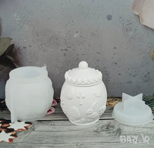 Молд бурканче с капак Великден , снимка 3 - Форми - 53337376