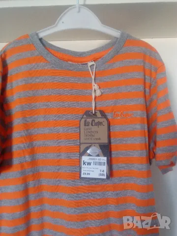 Оригинална тениска Lee Cooper Grey за 7-8 г., снимка 2 - Детски тениски и потници - 56546051