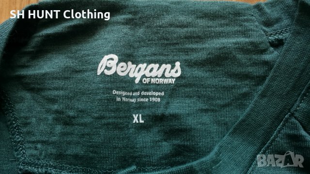 Bergans of NORWAY LYSEBU WOOL HENLEY 70% Merino Wool 30% Lyocell размер XL Термо блуза - 259, снимка 9 - Блузи - 39581454