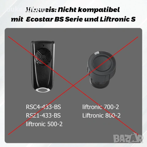 Дистанционно управление 433.92 MHz за гаражни врати 2 бр., снимка 3 - Друга електроника - 53032137