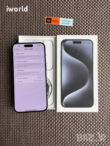 КАТО НОВ❗️ iPhone 15Pro Max ❗️Лизинг от 58лв/❗️Blue Titanium❗️ГАРАНЦИЯ ❗️256, снимка 3 - Apple iPhone - 51508275