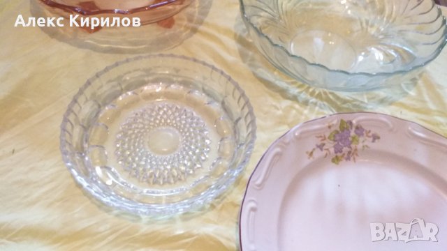 Стъклени съдове, снимка 4 - Чинии - 36860713