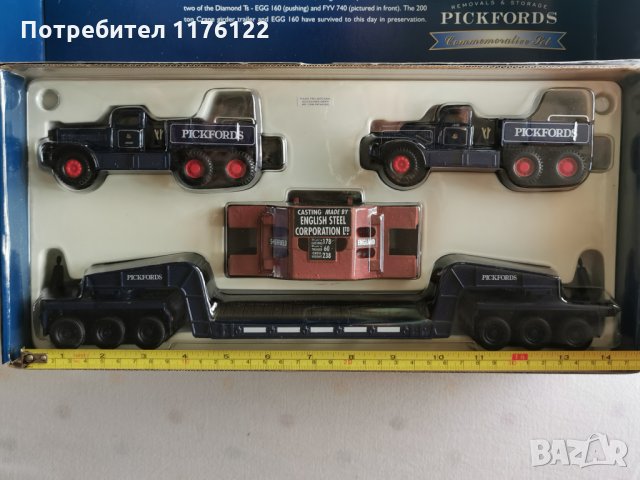 1/50 Corgi Pickfords Корги Diamond T Ballast Truck (x2) With 24 Wheel Girder Trailer & Stee, снимка 18 - Коли, камиони, мотори, писти - 35386392