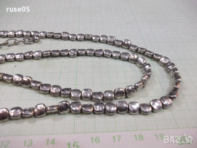 Синджир "Сребърни зърна" имитационна бижутерия - 72,85 гр., снимка 4 - Колиета, медальони, синджири - 30767217