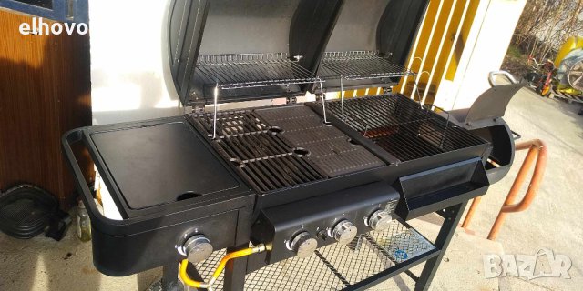Барбекю комбинирано-газ и въглища, снимка 2 - Барбекюта - 44179781