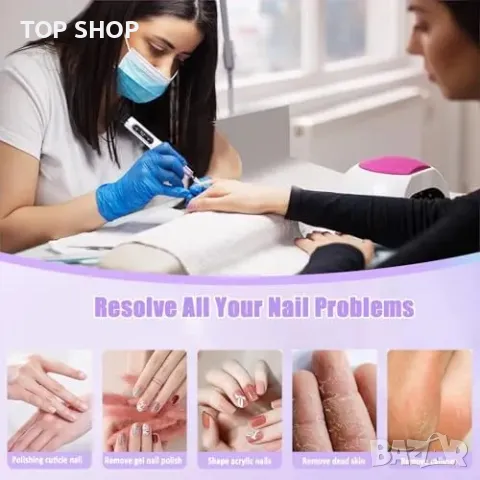 Нова Електрическа пила за нокти 25 000RPM, безжична, маникюр/педикюр, снимка 3 - Продукти за маникюр - 49654706