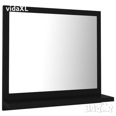 vidaXL Огледало за баня, черно, 40x10,5x37 см, ПДЧ(SKU:804554, снимка 1