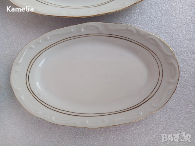 Български порцеланови елипси, снимка 4 - Чинии - 51060900