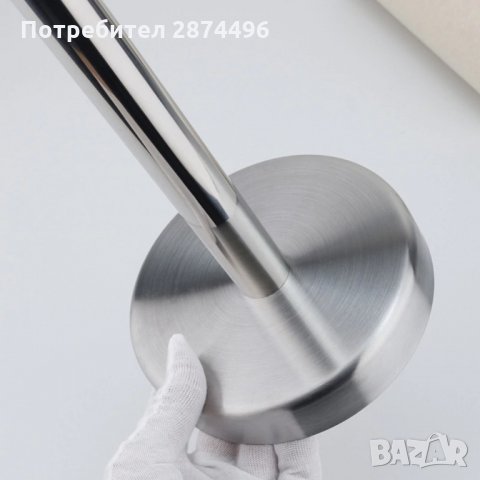 2779 Метална поставка за ролка домакинска хартия, инокс, снимка 5 - Други стоки за дома - 35346041