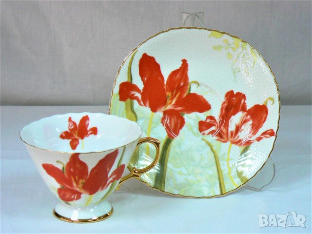 Чаши за кафе и чай с цветя - костен порцелан, снимка 10 - Подаръци за жени - 35121314