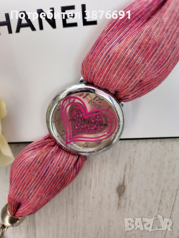 Дамски часовник Chanel  лукс розов сърце 
