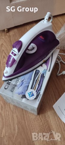 Парна ютия Crown незалепваща плоча, терморегулатор, 2000W, лилава., снимка 6 - Ютии - 42089651