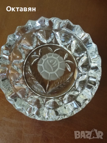 Пепелник порцеланов,кристален,гума, снимка 4 - Антикварни и старинни предмети - 53333722