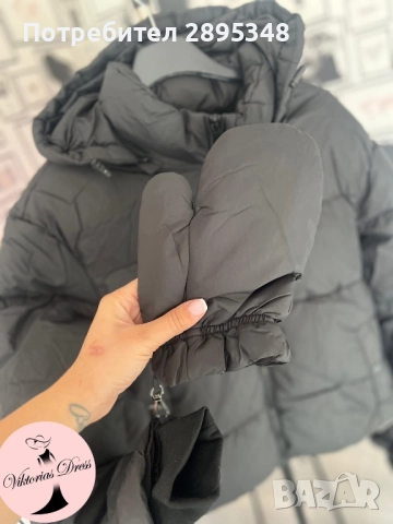 Нов модел топло дамско яко в комплект с ръкавички, снимка 2 - Якета - 52662719