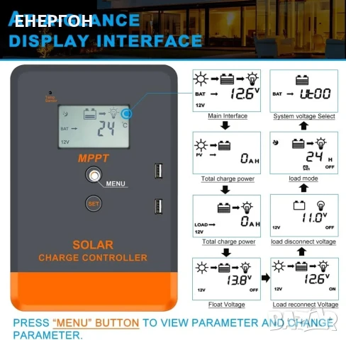 ПРОМО 170w Соларен панел с контролер 20А МРРТ Специален за 12v системи, снимка 6 - Къмпинг осветление - 50445047