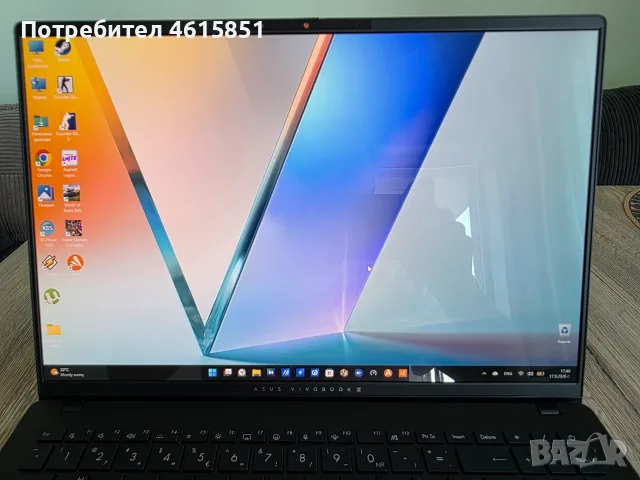 Лаптоп ASUS Vivobook S 16 OLED M5606WA, AMD Ryzen™ AI 9 HX 370, 16'', 3.2K, OLED, 120Hz, 24GB LPDDR5, снимка 7 - Лаптопи за дома - 56120373