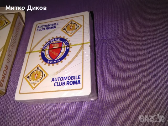 Adhoc Autоomobile club Roma италиански карти 100% пластик нови 52+3, снимка 8 - Карти за игра - 47521486