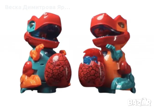 Електрическа играчка динозавър с динозавърско яйце , снимка 2 - Други - 47936210