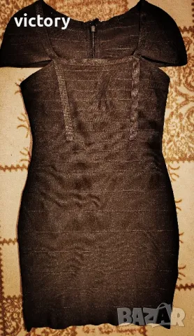 Черна бандажна рокля , снимка 1