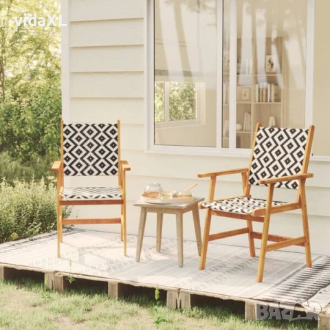 vidaXL Градински столове, 2 бр, акациево дърво масив(SKU:316249), снимка 2 - Градински мебели, декорация  - 54179486