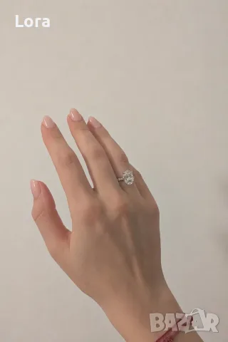 Пръстен с Диамант 3 ct Бяло Злато 14 kt и IGI Сертификат, снимка 11 - Пръстени - 55981598