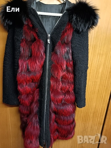 Палто лисица естествен косъм 
