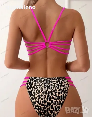 Секси дамски бански костюм от две части с леопардов принт, 5цвята , снимка 10 - Бански костюми - 49944768