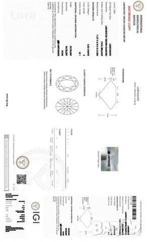 Пръстен с Диамант 3 ct Бяло Злато 14 kt и IGI Сертификат, снимка 8 - Пръстени - 55981598