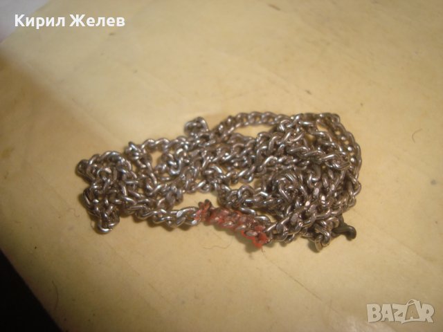 СТАРА СТОМАНЕНА ЗДРАВА ВЕРИЖКА ЛАНЕЦ СИНДЖИРЧЕ НЕРЪЖДАЕМА СТОМАНА ВИНТИДЖ ПЛЕТКА 26739, снимка 5 - Колиета, медальони, синджири - 37745064