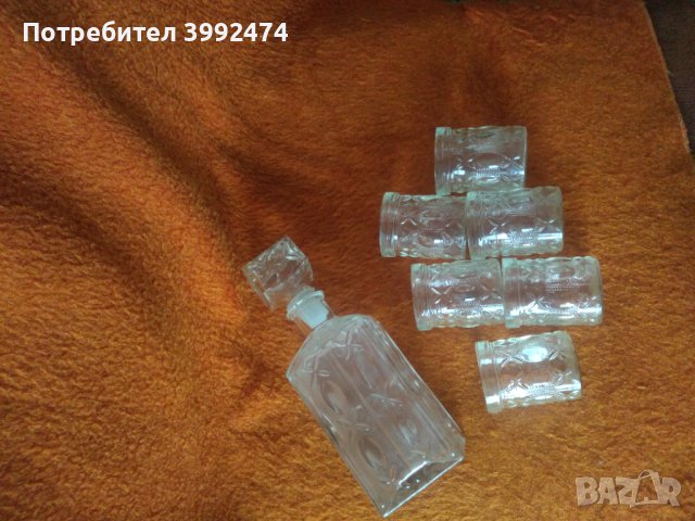 Гарафа и 6 чаши за алкохол/уиски, снимка 6 - Чаши - 44386104